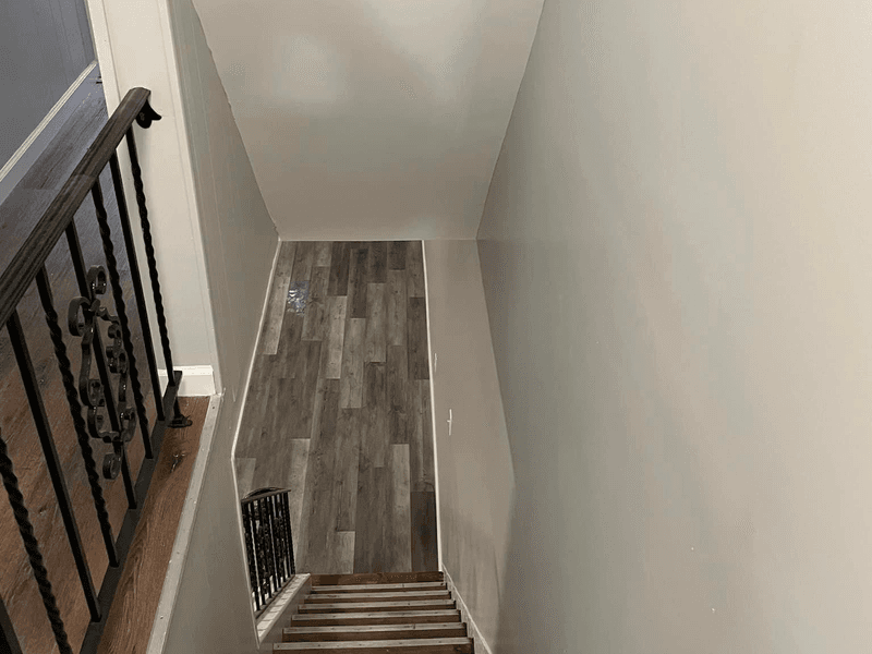 Hardwood flooring and staircase in Morganville NJ